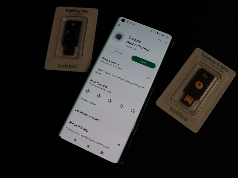 2FA Yubikeys and Authenticators